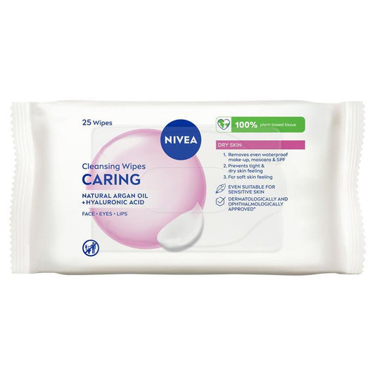 NIVEA 3in1 Gentle Cleansing Wipes 25 Pack - Soft & Nourishing - Auzzistore