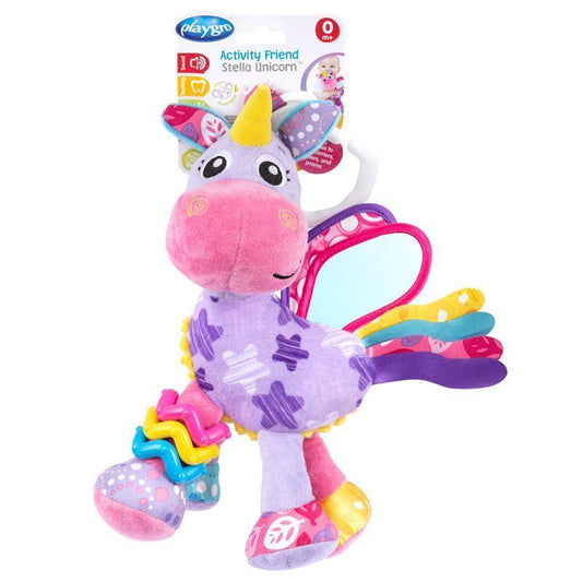 Playgro Activity Friend Stella Unicorn - Colorful Sensory Toy for Babies - Auzzi Store