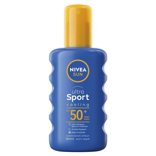 NIVEA Sun Ultra Sport Cooling SPF50+ Sunscreen Spray 200ml-Auzzi Store