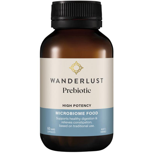 Wanderlustt Prebiotic 60 Capsules - Natural Digestive Support-Auzzi Store