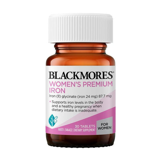 Blackmores Women's Premium Iron 30 Tablets - Essential Iron Support