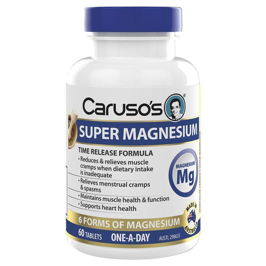 Caruso's Super Magnesium 300mg, 6 Forms, Time Release, 60 Tablets