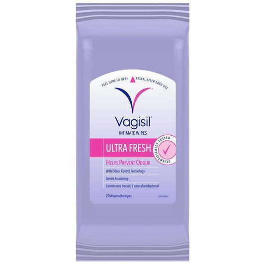 Vagisil Ultra Fresh Intimate Wipes 20 Pack - On-the-Go Freshness-Auzzi Store