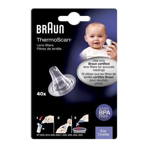 Braun Thermoscan Lens Filters LF40 - 40 Pack for Accurate Readings - Auzzistore