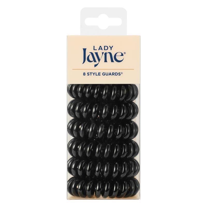 Lady Jayne Kink-Free Spiral Hair Elastic - Black 8 Pack-Auzzi Store