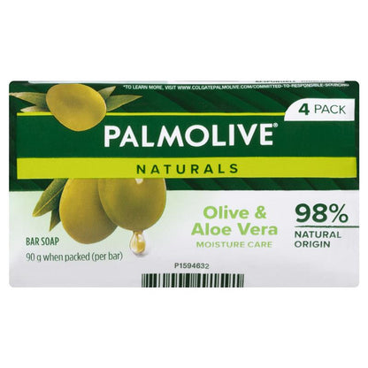 Palmolive Naturals Olive & Aloe Vera Moisture Care Bar Soap 4x90g