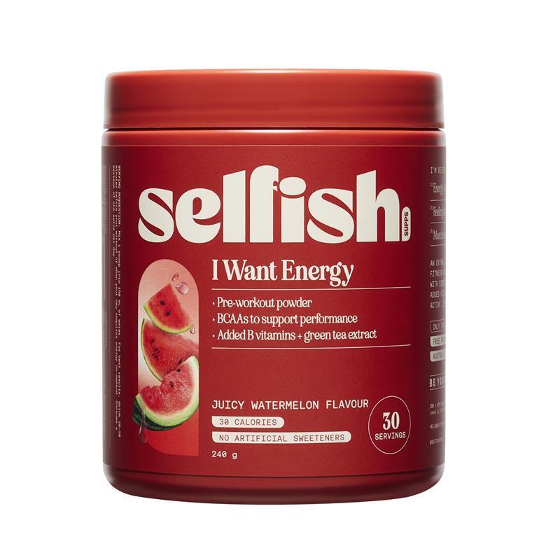 Selfish I Want Energy Juicy Watermelon Flavour Pre-Workout 240g