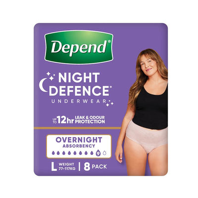 Depend Underwear Realfit Night Defence Female - Large 8 Pack