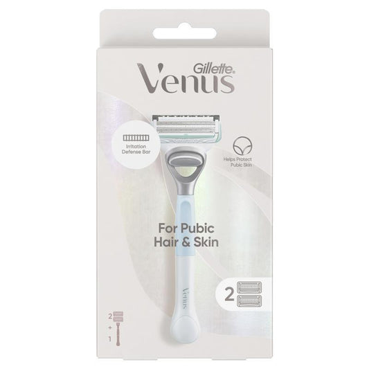 Gillette Venus for Pubic Hair & Skin 2 Blade Refills - Gentle Shaving Solution - Auzzistore