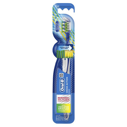 Oral-B Cross Action Indicator Toothbrush - Effective Plaque Removal