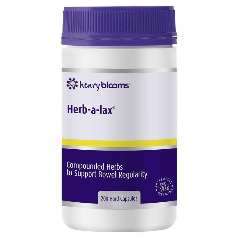 Henry Blooms Herb-a-Lax 200 Capsule Bulk Pack – Natural Herbal Laxative
