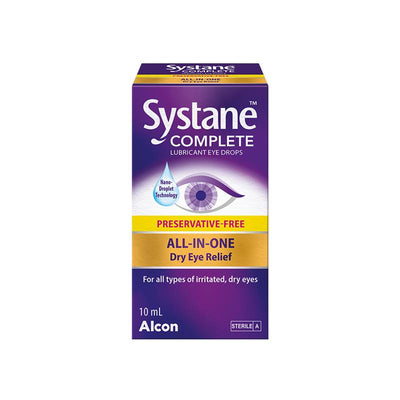 Systane Complete Preservative Free Lubricant Eye Drops 10ml - Dry Eye Relief