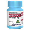 Megafol 5mg Folic Acid Tablets - 100 Count