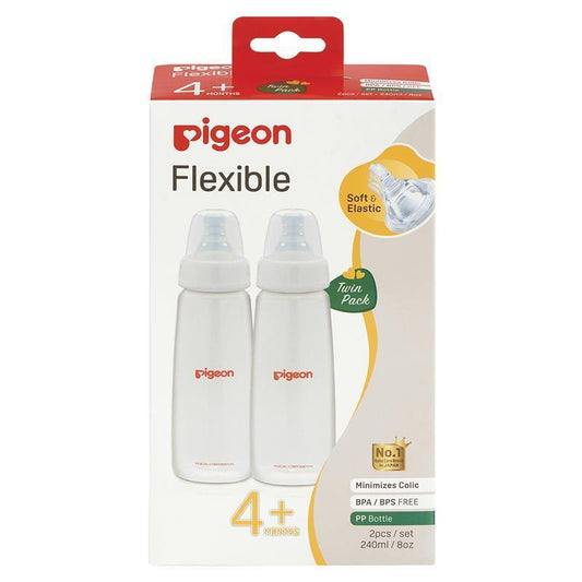 Pigeon Flexible Peristaltic PP Bottle Twin Pack - 240ml-Auzzi Store