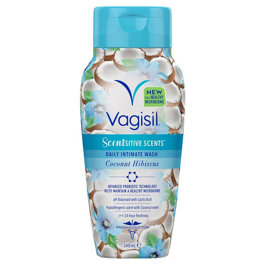 Vagisil Intimate Wash Coconut Hibiscus - 240ml for Sensitive Skin