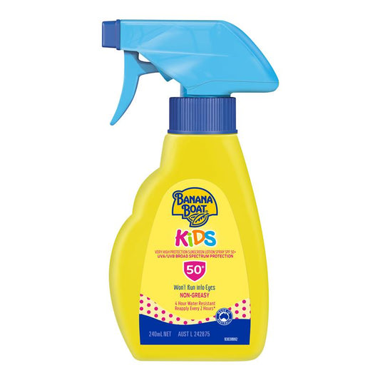 Banana Boat SPF 50+ Kids Trigger Spray 240ml - Gentle Sun Protection-Auzzi Store