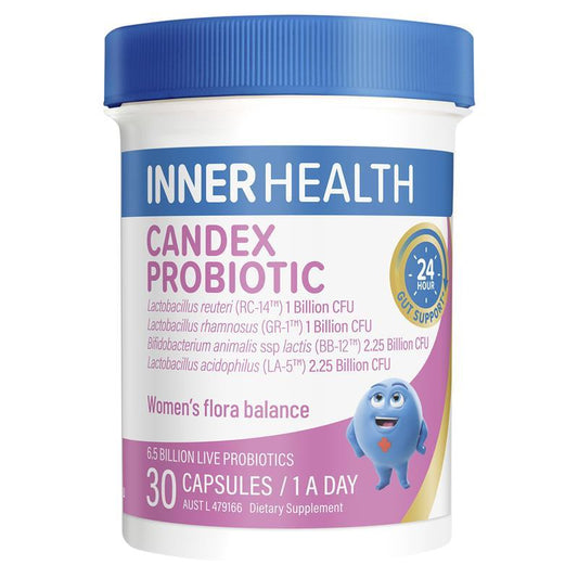 Inner Health Candex Women’s Probiotic, 30 Capsules – Urogenital Support