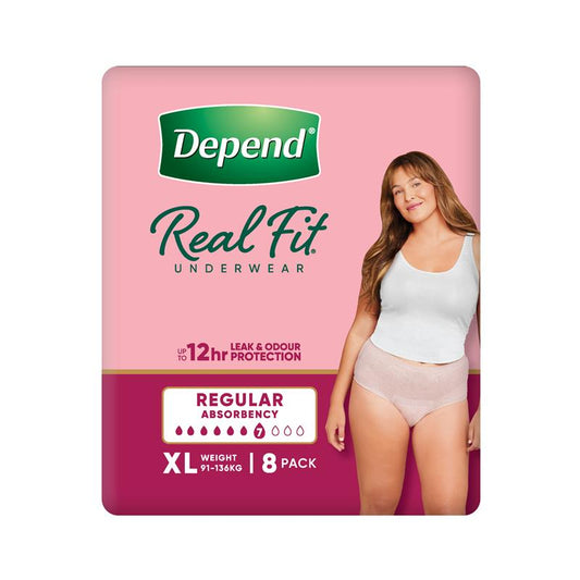 Depend Real Fit Underwear Female Extra Large 8 Pack - Discreet Protection for Women – view 2 - Auzzistore