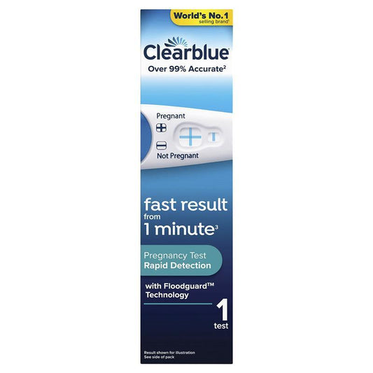 Clearblue Rapid Detection Pregnancy Test, 1 Test, 1-Minute Results, 99% Accurate - Auzzistore