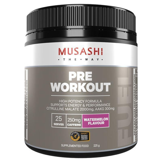 Musashi Pre Workout Watermelon 225g - Energy Boost for Optimal Performance