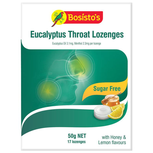 Bosisto's Eucalyptus Throat Lozenges - 50g (17 Lozenges)-Auzzi Store