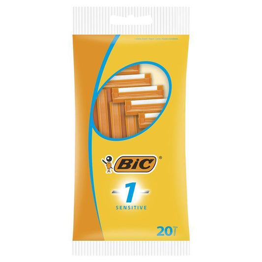 Bic 1 Disposable Razors Sensitive 20 Pack - Reliable Shaving Solution