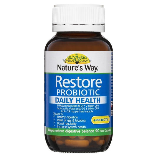 Nature's Way Restore Probiotic 10B CFU with Prebiotics, 90 Caps