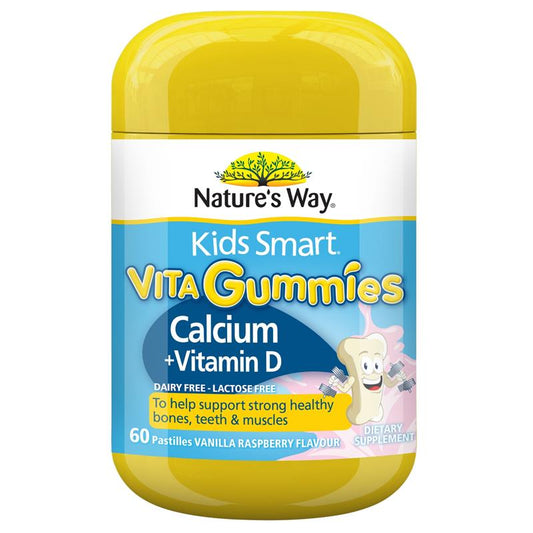 Nature's Way Kids Calcium & Vitamin D Gummies, 60 Pastilles - Auzzistore