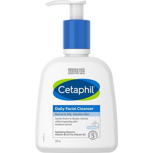 Cetaphil Daily Facial Cleanser 236ml - Gentle Foaming Cleanser