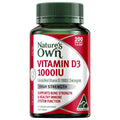 Nature's Own Vitamin D3 1000IU - Bone Health Support, 200 Capsules