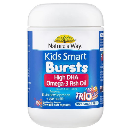 Nature's Way Kids Smart Omega-3 Fish Oil Trio 180 Capsules-Auzzi Store