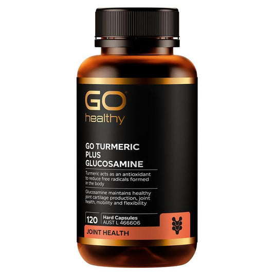 GO Healthy Turmeric Plus Glucosamine 120 Hard Capsules - Natural Joint Support