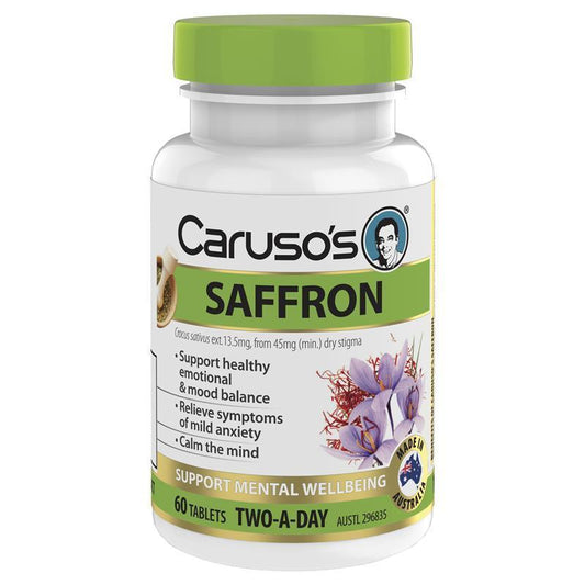 Caruso's Saffron 60 Tablets with Affron® for Mood & Anxiety Support