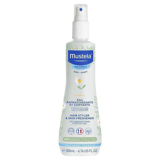 Mustela Hair Styler & Skin Freshener 200ml Spray - Gentle & Refreshing