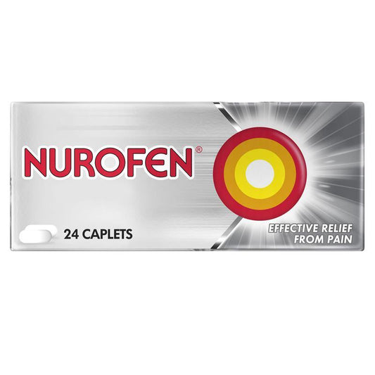 Nurofen Ibuprofen Caplets Pain Relief 200mg 24 Pack - Effective Pain Management-Auzzi Store