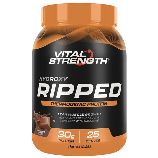 Vital Strength Hydroxy Ripped Thermogenic Protein Powder - Chocolate Flavor (1kg) - Auzzistore