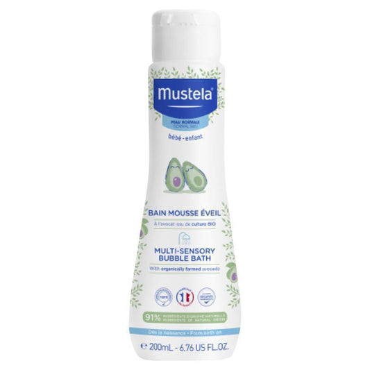 Mustela Multi-Sensory Bubble Bath 200ml - Gentle Cleansing for Babies-Auzzi Store