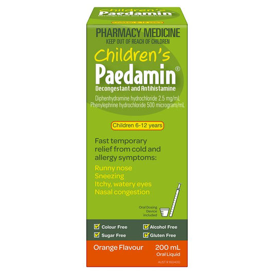 Paedamin Decongestant Antihistamine Liquid - 200mL-Auzzi Store