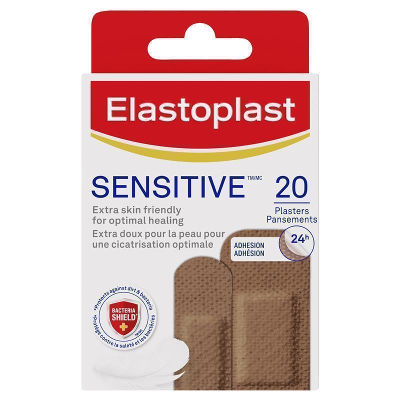 Elastoplast Sensitive Skin Tone Plasters - 20 Medium for Hypoallergenic Care