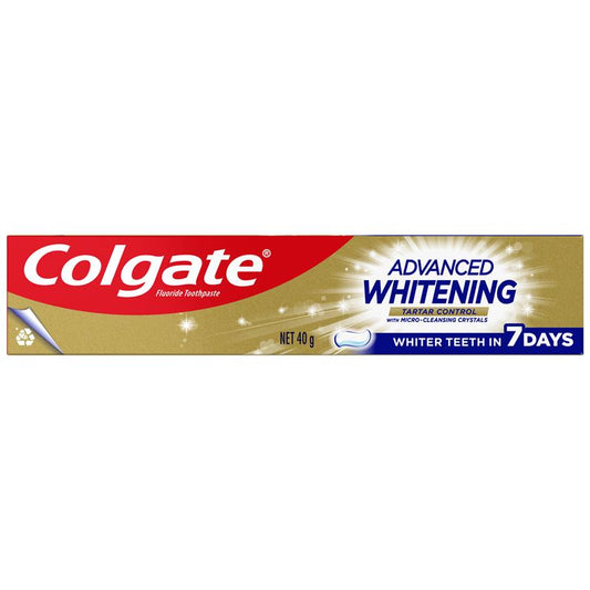 Colgate Whitening + Tartar Control Toothpaste 40g - Whiter Teeth in 7 Days-Auzzi Store