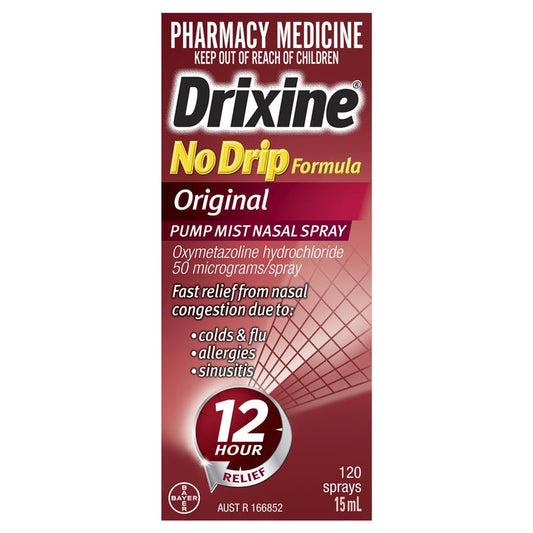 Drixine No Drip Original Nasal Spray - 15ml-Auzzi Store