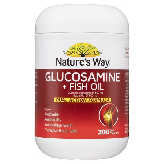 Nature's Way Glucosamine & Fish Oil, 200 Soft Capsules, Joint Support