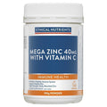 Ethical Nutrients Mega Zinc 40mg & Vitamin C Orange Powder - 190g