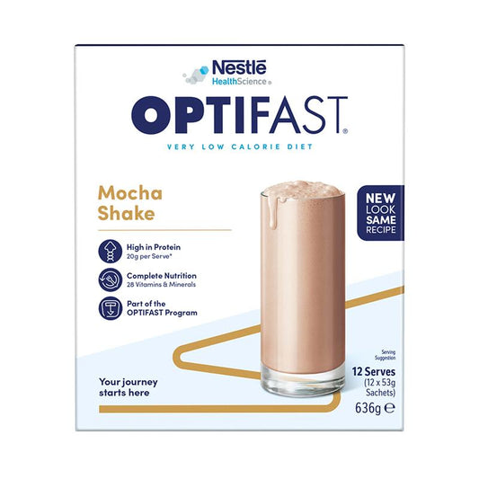 Optifast VLCD Shake Mocha - 12 x 53g - Nutritional Weight Loss Support