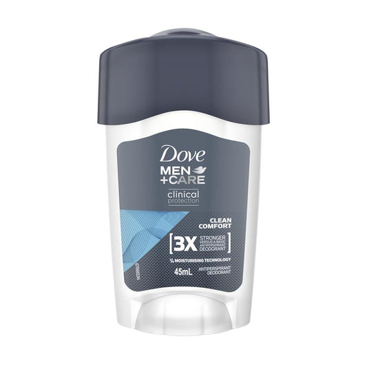 Dove Men+Care 96-Hour Clinical Antiperspirant Cream 45ml - Auzzistore