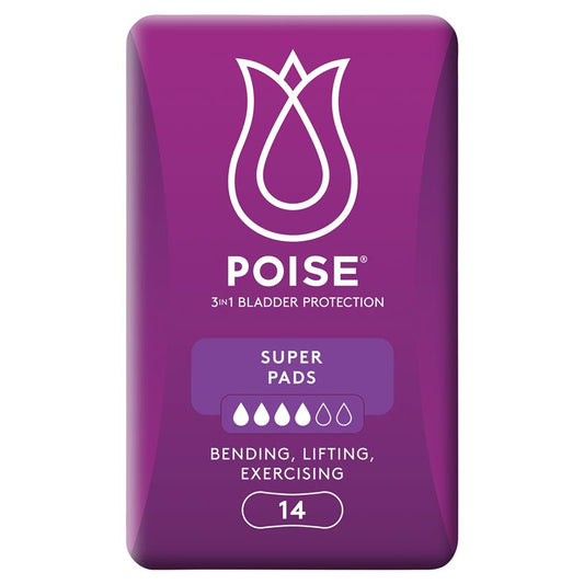 Poise Pads Super - 14 Pack for Discreet Bladder Protection-Auzzi Store