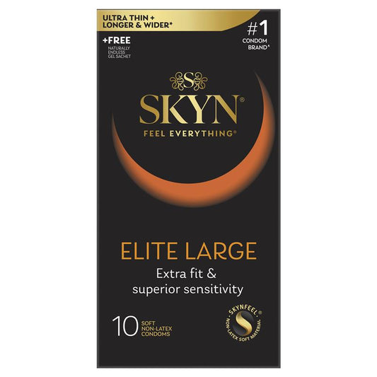 SKYN® Elite Large Condoms - 10 Pack of Superior Sensitivity