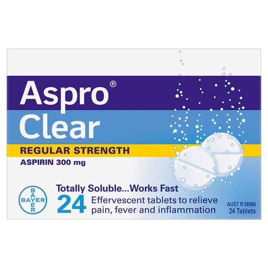 Aspro Clear Pain Relief - 24 Soluble Tablets-Auzzi Store