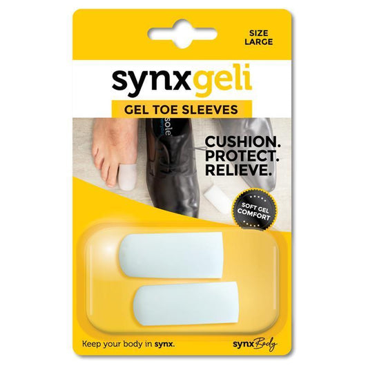 Synxgeli Large Toe Sleeves - 2 Pack