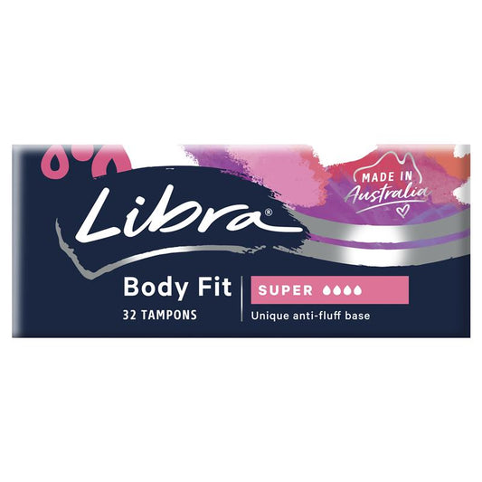 Libra Body Fit Super Tampons - 32 Pack for Heavy Flow-Auzzi Store